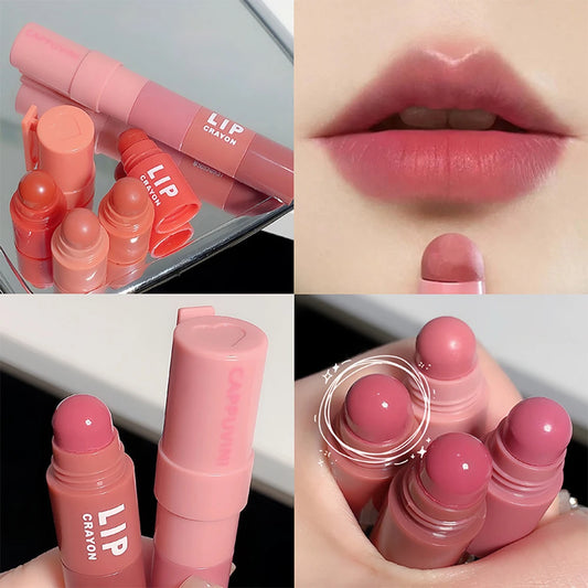 Matte Nude Crayon Lipstick 4PCS/set Waterproof Lasting